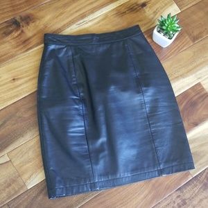 Vintage Wilson Leather Black Mini Skirt